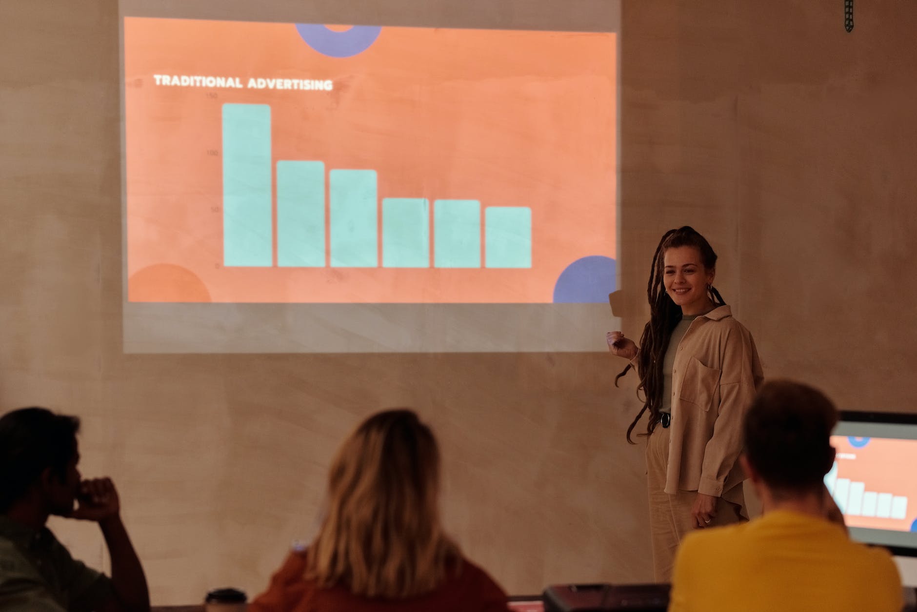 woman doing a business presentation